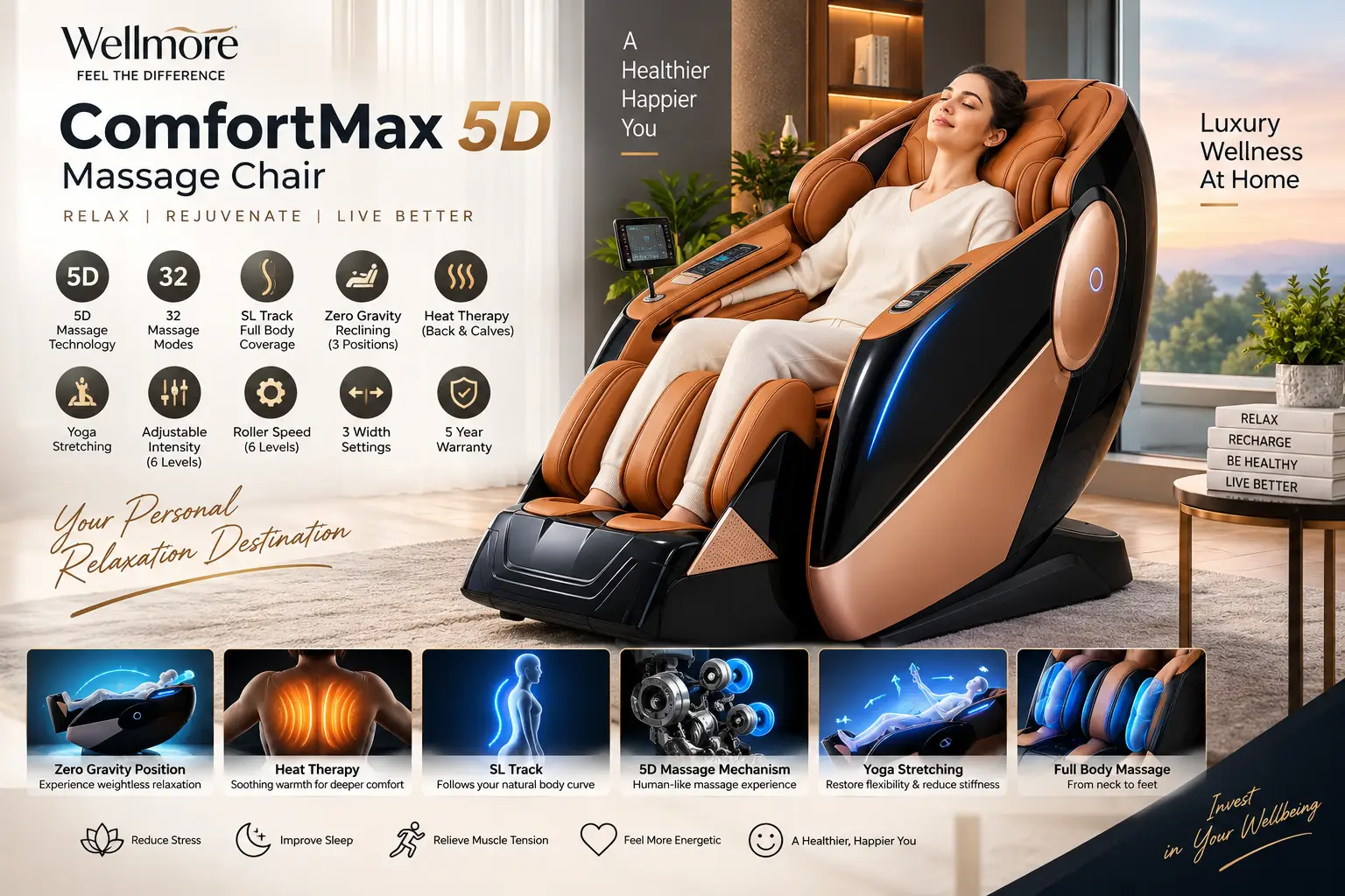 ComfortMax 5D Massage Chair